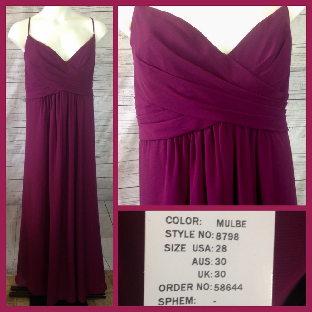 Classic Chiffon Bridesmaid Gown with V-Neck